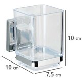 Wenko Plastičan samoljepljiv set pribora za kupaonicu u sjajno srebrnoj boji Quadro – | shoptok.hr