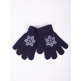 Yoclub Kids's Girls' Five-Finger Gloves With Reflector RED-0237G-AA50-008 Navy Blue Cijene