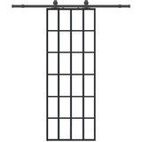 vidaXL Klizna vrata s priborom crna 76 x 205 cm od ESG stakla | shoptok.hr