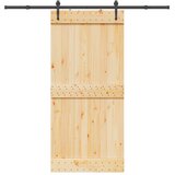 vidaXL Drsna vrata s kompletom vodil 95x210 cm trdna borovina | Shoptok.si