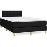 vidaXL Box spring postelja z vzmetnico črna 120x190 cm blago Cene