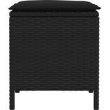  Vrtni otoman s jastukom 2 Komad Crna 38 x 38 x 45 cm PE ratan | Eponuda.ba