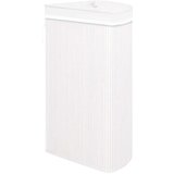 vidaXL Kotna košara za perilo iz bambusa bela 60 L, (20704843) | Shoptok.si