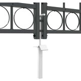 vidaXL Ograjna vrata z ukrivljenim vrhom Siva 400 x 125 cm Jeklo | Shoptok.si