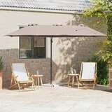  Suncobran Sivo-smeđa 372 x 198 x 243 cm Poliester i aluminij | shoptok.hr