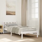 vidaXL Daljši posteljni okvir brez vzmetnice bel 80x220 cm borovina Cene