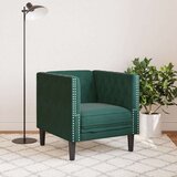  Chesterfield kauč fotelja tamnozeleni baršun | shoptok.hr