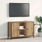 TV omarica Črna Oreh 101x35x65 cm Izdelano iz lesa in jekla, (22012376) | Shoptok.si