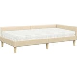  Kutni krevetni okvir s madracem Ostalo 2 pcs Krema tkanina | shoptok.hr