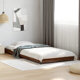 Maison Chic Posteljni okvir - Enojna postelja - Postelja za odrasle rjav hrast 90x200 cm inženirski les in kovina-J8907, (21777086) | Shoptok.si