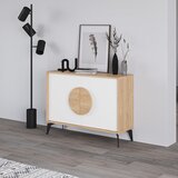 Marckeric Bela/v naravni barvi nizka komoda v hrastovem dekorju 110x82 cm Vae – | Shoptok.si