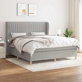  Krevet s oprugama i madracem svjetlosivi 180x200 cm od tkanine | shoptok.hr