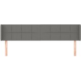  Uzglavlje s ušima tamnosivo 163x16x78/88 cm od tkanine | shoptok.hr