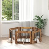  Vrata za pse s postoljem 6 pcs Staro drvo 80 x 60 cm | shoptok.hr