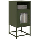 vidaXL Nočna omarica olivno zelena 36x39x78 cm Hladno valjano jeklo | Shoptok.si
