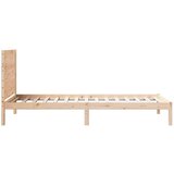 vidaXL Daljši posteljni okvir brez vzmetnice 90x220 cm trden les | Shoptok.si