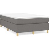  Box spring postelja z vzmetnico temno siva 120x200 cm blago, (20725911) | Shoptok.si