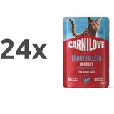 Carnilove Cat Adult vrečka, koščki v omaki - puran in postrv - 85 g 24 x 85 g | Shoptok.si