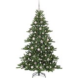 vidaXL Umetno Zložljivo Božično Drevo with LEDs z stojalom 180cm PVC | Shoptok.si