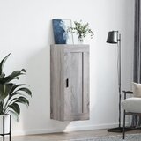  Zidni ormarić siva boja hrasta 34,5x34x90 cm konstruirano drvo | shoptok.hr