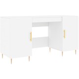 Maison Chic Pisalna miza - pisarniška miza - Računalniška miza bela 140x50x75 cm inženirski les, (21785534) | Shoptok.si