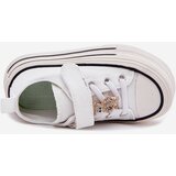 Boto Girls Sneakers With Teddy Bear White Solena | shoptok.hr