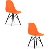 Brandless OSAKA stol oranžna / noge črne x 2, (22030773) | Shoptok.si
