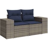  Vrtna garnitura - 8-dijelni set vrtnih sofa od poliratana s jastucima sivi - Siva 1 | shoptok.hr