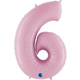  balon broj 6 pastelno roze sa helijumom Cene
