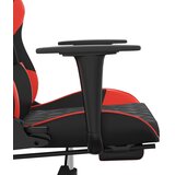 Igraća stolica od umjetne kože s osloncem za noge Crna i crvena | shoptok.hr