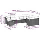  10-dijelni set vrtnih sofa s jastucima bež od poliratana | shoptok.hr