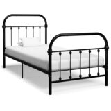Maison Chic Posteljni okvir - Enojna postelja - Postelja za odrasle črn kovinski 90x200 cm-J8533, (21766921) | Shoptok.si