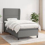 The Living Store Box spring postelja z vzmetnico temno siva 100x200 cm blago - Box Spring Postelja, (21515632) Cene