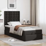 vidaXL Otomanski okvir kreveta s madracem crni 90x190 cm umjetna koža | shoptok.hr