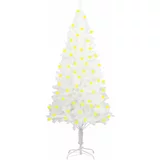  Umjetno osvijetljeno božićno drvce bijelo 180 cm