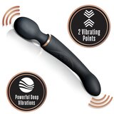 SuperLove Double Pleasure Wand Vibrator Black | shoptok.hr