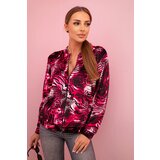 Kesi Women's sweatshirt with animal print and zipper fuchsia | shoptok.hr