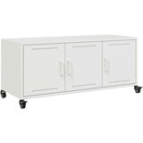 vidaXL TV omarica bela 100,5x39x43,5 cm hladno valjano jeklo | Shoptok.si