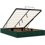  Ottoman krevet s madracima tamnozeleni 140x190 cm baršun | Shoptok.si