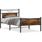  Posteljni okvir brez vzmetnice hrast 100x190 cm inženirski les, (21829468) | Shoptok.si