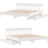  Okvir kreveta bez madraca bijeli 200x200 cm od masivne borovine | shoptok.hr