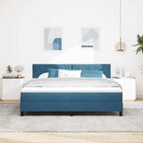 Krevet s opruga kutije Tamno plava 180 x 200 cm Baršun | Eponuda.com