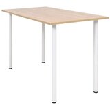  Blagovaonski stol 120 x 60 x 73 cm boja hrasta i bijela | shoptok.hr