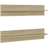  Zidne police 2 kom boja hrasta sonome 80x11,5x18 cm od iverice | shoptok.hr