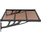 Nadstrešnica za vrata crna 122x90 cm polikarbonatna | shoptok.hr