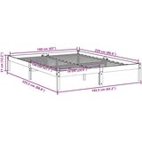  Dugi okvir kreveta bez madraca bijeli 160 x 220 cm od borovine | shoptok.hr