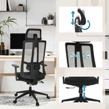 MID.YOU VRTLJIVI STOL tekstil črna | Shoptok.si