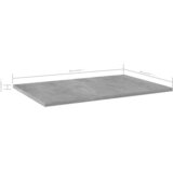 Police za knjige 8 kom siva boja betona 60x40x1,5 cm od iverice | shoptok.hr