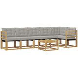  Set vanjskih sofa 7 kom. Bijela i svjetlosiva | shoptok.hr