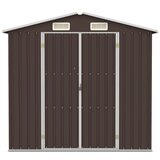  Vrtno spremište smeđe 205 x 129 x 183 cm od pocinčanog čelika | shoptok.hr